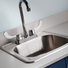 022 Stainless Steel Sink and Gooseneck Faucet with Wing Levers